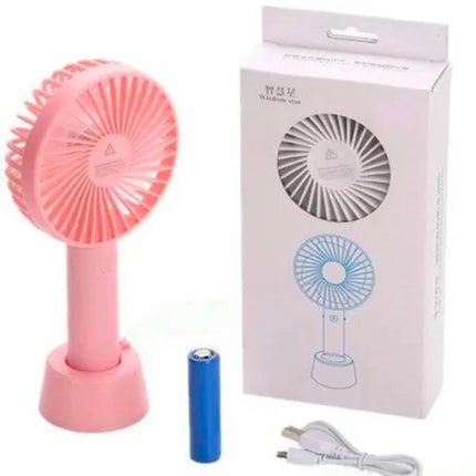 Portable USB Rechargeable Fan | Handheld 3 Speed Strong Wind Electric Small Mini Cooling Fan