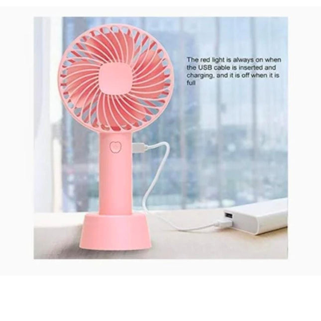 Portable USB Rechargeable Fan | Handheld 3 Speed Strong Wind Electric Small Mini Cooling Fan