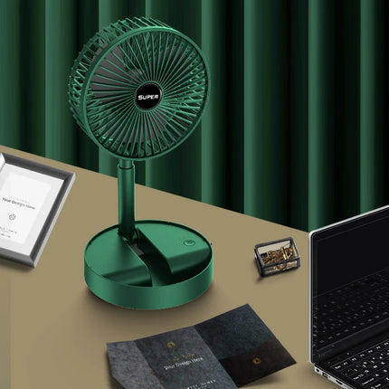 Rechargeable - Portable Telescopic Folding Fan Table Desk Fan | 3 Speeds Adjustable Height Fan