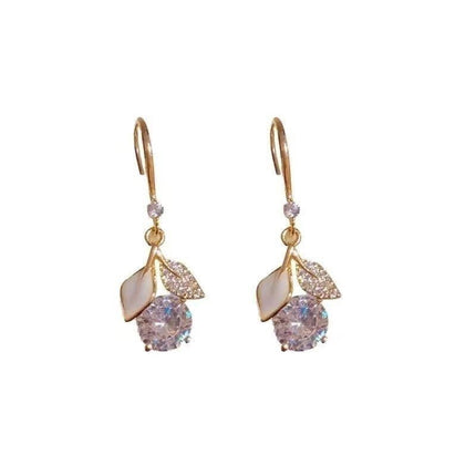 Double Leaf Drop Earrings