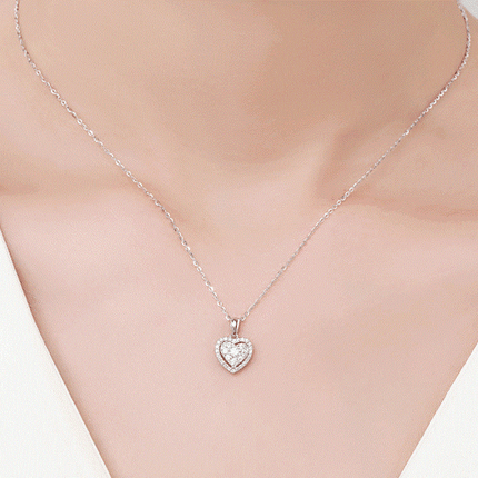Heart Pendent With Silver Chain