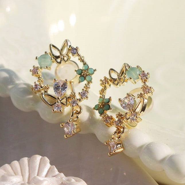 Flower/Butterfly Drop Earrings