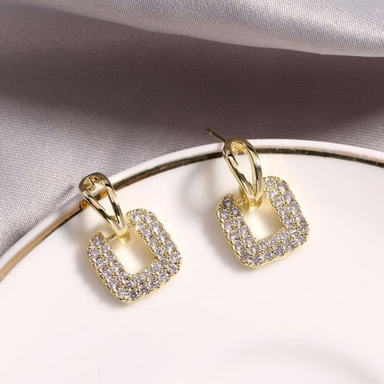 Tear Square Drop Earrings