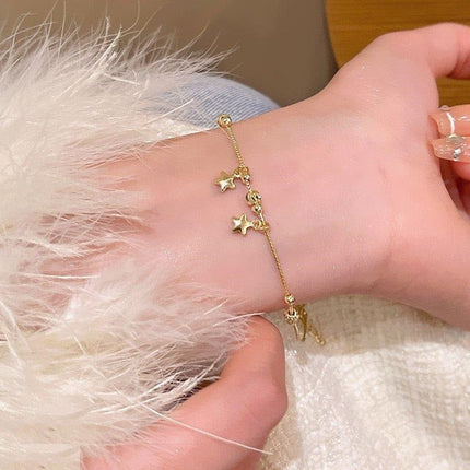 Star Round Bracelet Gold Plated