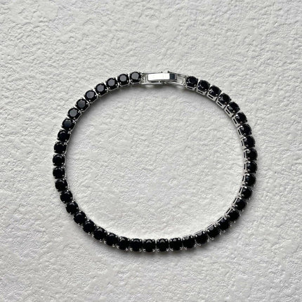 Blue Zircon Round Bracelet
