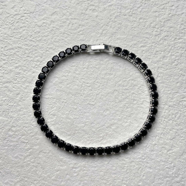 Blue Zircon Round Bracelet