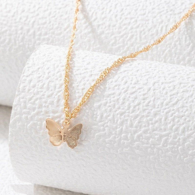 Butterfly Pendent with Gold-Plated Chain