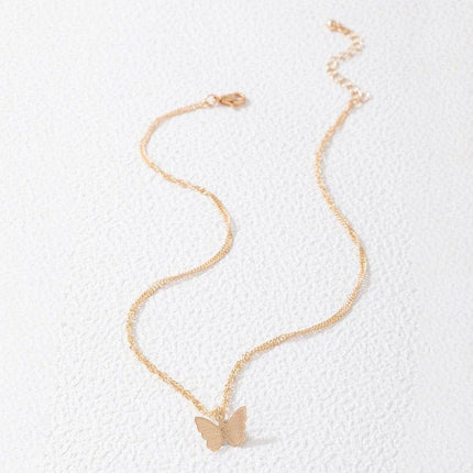 Butterfly Pendent with Gold-Plated Chain