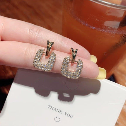 Tear Square Drop Earrings