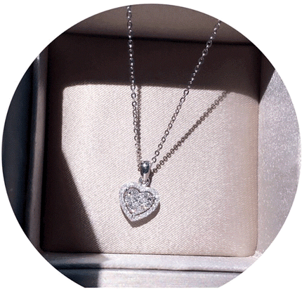 Heart Pendent With Silver Chain