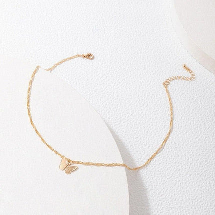 Butterfly Pendent with Gold-Plated Chain