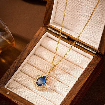 Tear Pendent with Gold-Plated Chain